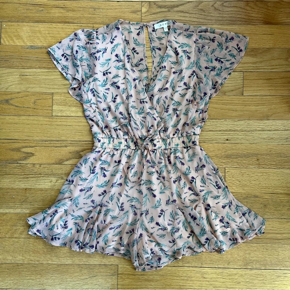 Row A Pink Floral Romper - Picture 1 of 6